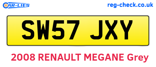 SW57JXY are the vehicle registration plates.