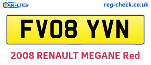 FV08YVN are the vehicle registration plates.