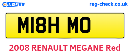 M18HMO are the vehicle registration plates.