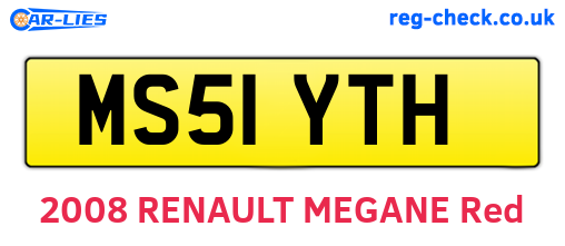 MS51YTH are the vehicle registration plates.