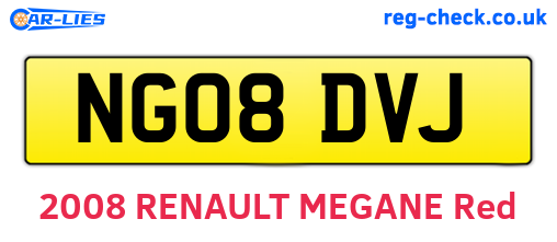 NG08DVJ are the vehicle registration plates.