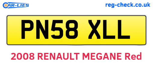 PN58XLL are the vehicle registration plates.