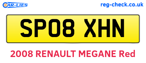 SP08XHN are the vehicle registration plates.