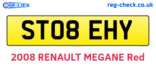 ST08EHY are the vehicle registration plates.
