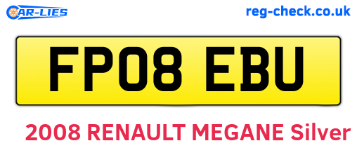 FP08EBU are the vehicle registration plates.