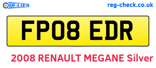 FP08EDR are the vehicle registration plates.