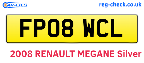 FP08WCL are the vehicle registration plates.