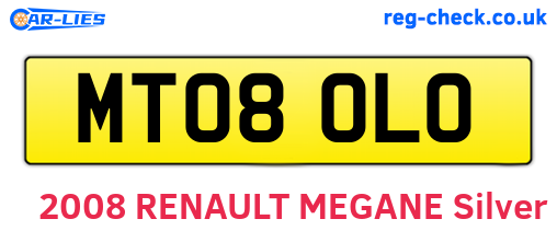 MT08OLO are the vehicle registration plates.