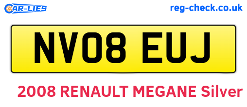 NV08EUJ are the vehicle registration plates.