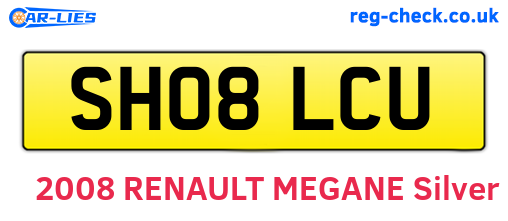 SH08LCU are the vehicle registration plates.