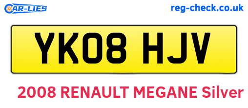 YK08HJV are the vehicle registration plates.