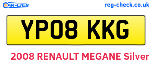 YP08KKG are the vehicle registration plates.