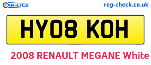 HY08KOH are the vehicle registration plates.