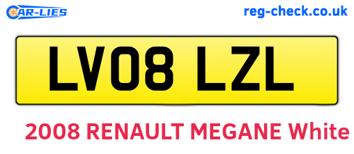 LV08LZL are the vehicle registration plates.