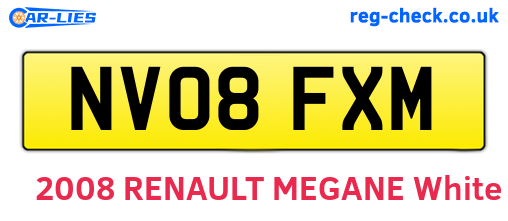 NV08FXM are the vehicle registration plates.
