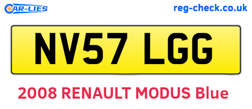 NV57LGG are the vehicle registration plates.