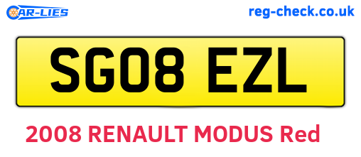 SG08EZL are the vehicle registration plates.