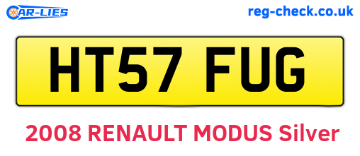 HT57FUG are the vehicle registration plates.