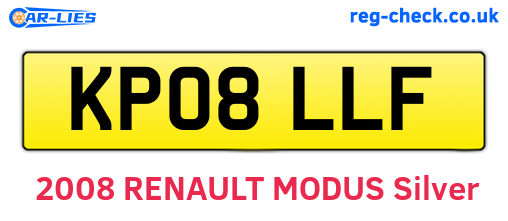KP08LLF are the vehicle registration plates.