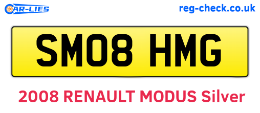SM08HMG are the vehicle registration plates.