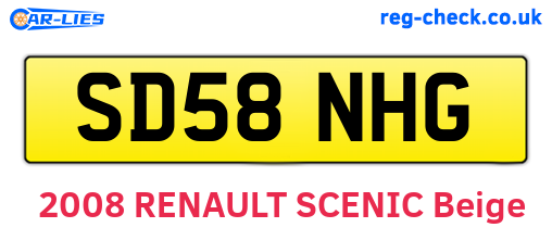 SD58NHG are the vehicle registration plates.