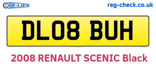 DL08BUH are the vehicle registration plates.