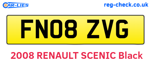 FN08ZVG are the vehicle registration plates.