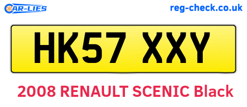 HK57XXY are the vehicle registration plates.
