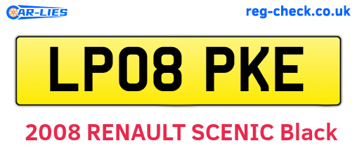 LP08PKE are the vehicle registration plates.