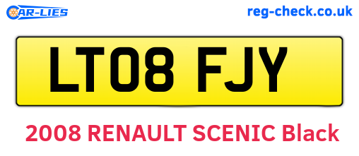 LT08FJY are the vehicle registration plates.