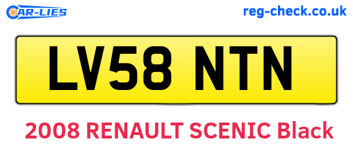 LV58NTN are the vehicle registration plates.
