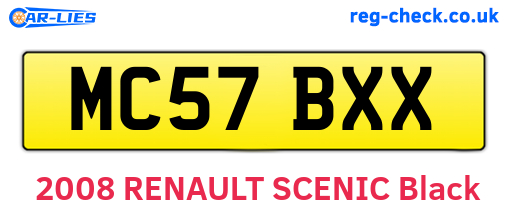 MC57BXX are the vehicle registration plates.