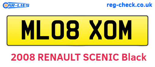 ML08XOM are the vehicle registration plates.
