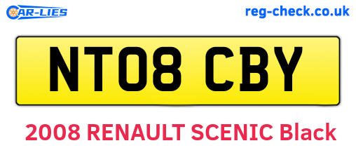 NT08CBY are the vehicle registration plates.