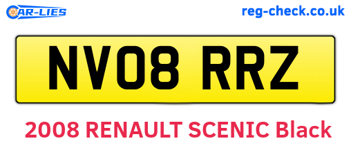 NV08RRZ are the vehicle registration plates.