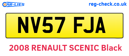 NV57FJA are the vehicle registration plates.
