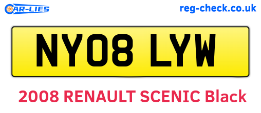 NY08LYW are the vehicle registration plates.