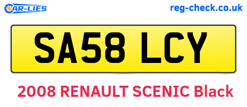 SA58LCY are the vehicle registration plates.
