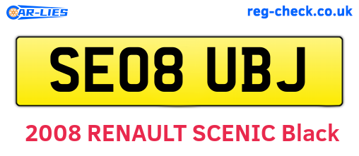 SE08UBJ are the vehicle registration plates.