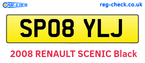 SP08YLJ are the vehicle registration plates.