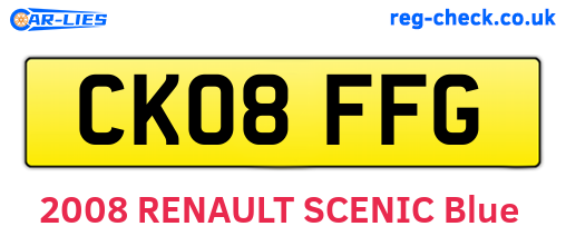 CK08FFG are the vehicle registration plates.