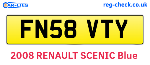FN58VTY are the vehicle registration plates.