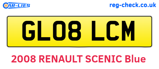 GL08LCM are the vehicle registration plates.