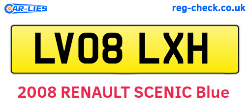 LV08LXH are the vehicle registration plates.
