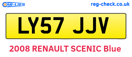 LY57JJV are the vehicle registration plates.