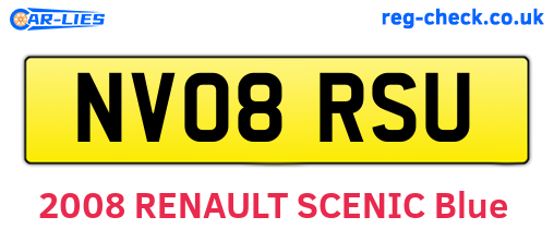 NV08RSU are the vehicle registration plates.