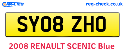 SY08ZHO are the vehicle registration plates.