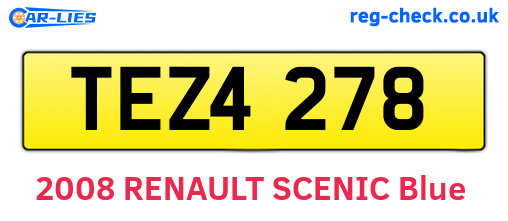 TEZ4278 are the vehicle registration plates.