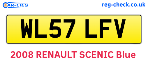 WL57LFV are the vehicle registration plates.