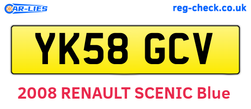 YK58GCV are the vehicle registration plates.